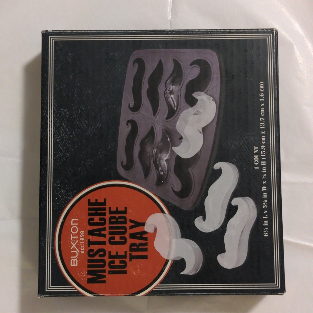 NIP Silicone Mustache Ice Cube Tray